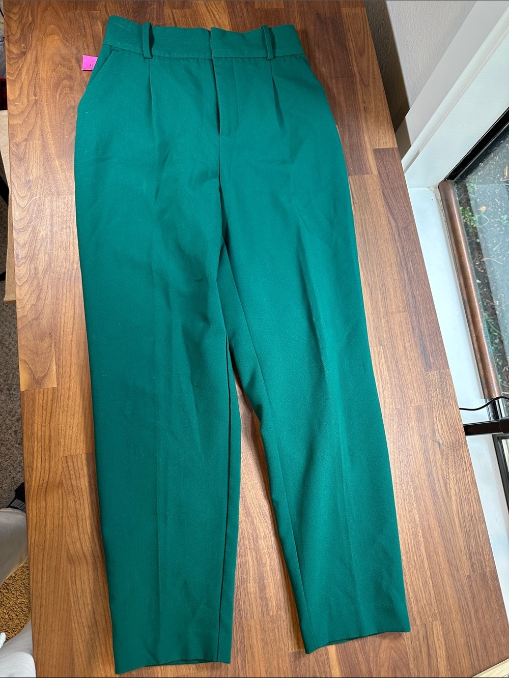 Zara Women’s Emerald Green Pleated Tailored Trousers